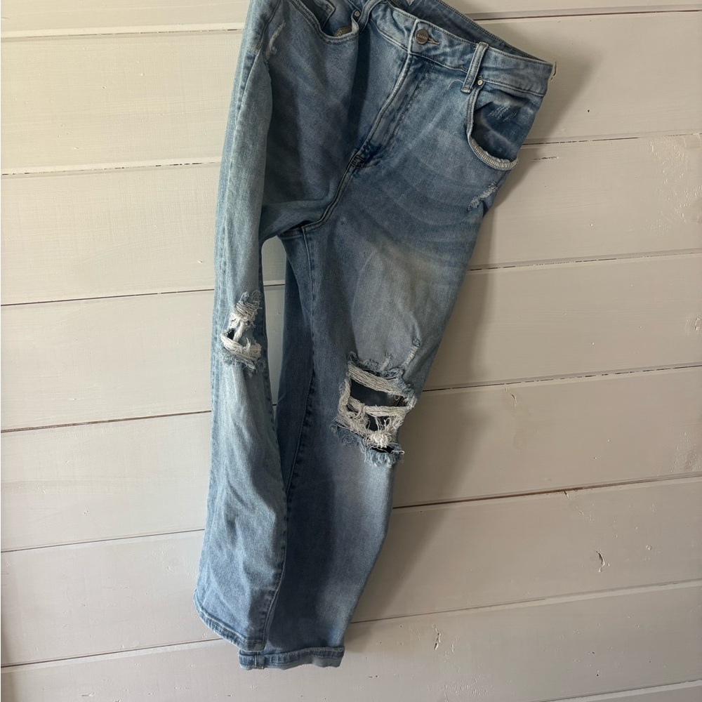 Light Blue Distressed Jeans risen 1XL boutique